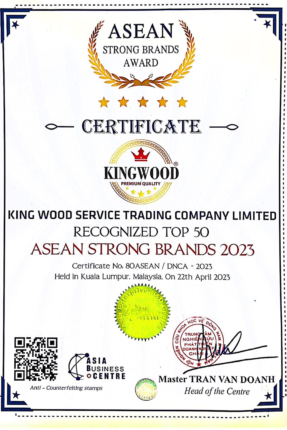 ASEAN STRONG BRANDS 2023
