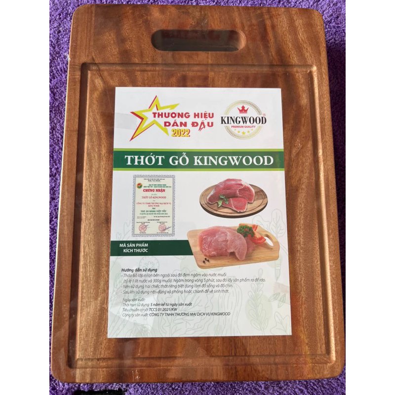 Thớt gỗ hình chữ nhật Kingwood (Copy)